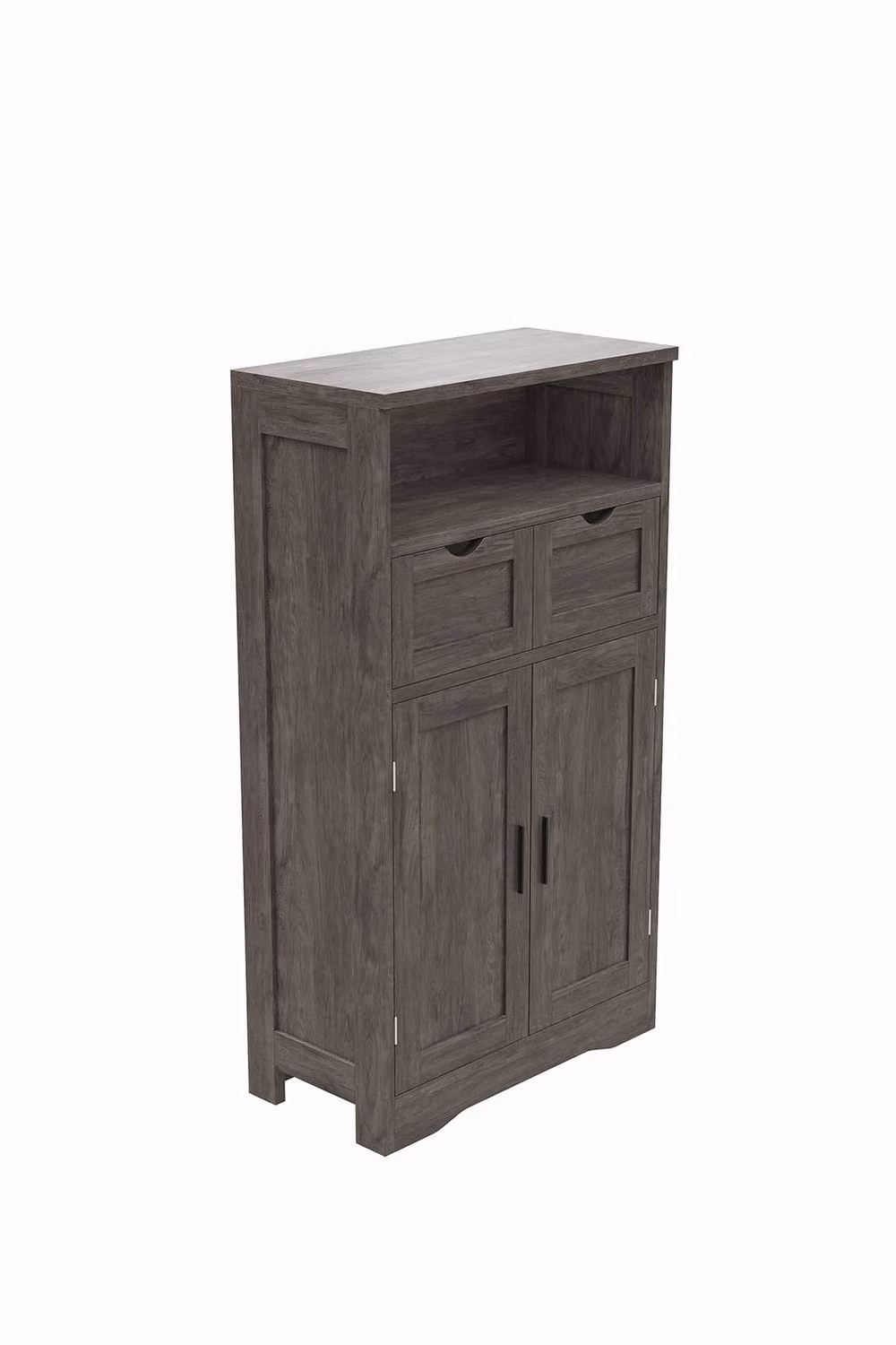 Living and Home Scandinavian Wooden Sideboard Storage Cabinet in Grey – 3