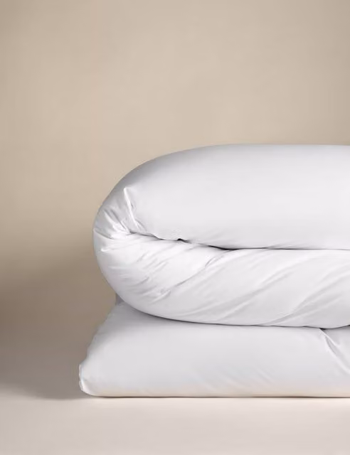 M&S White Pure Cotton 180 Thread Count Breathable Duvet Cover