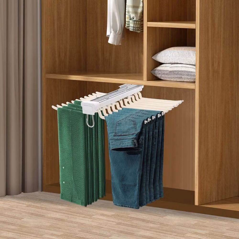 FORGEVIO Pull Out Trouser Rail in White – 2