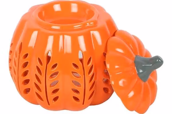 KDMD Orange Leaf Cut Out Pumpkin Ceramic Oil Burner and Wax Warmer – 2