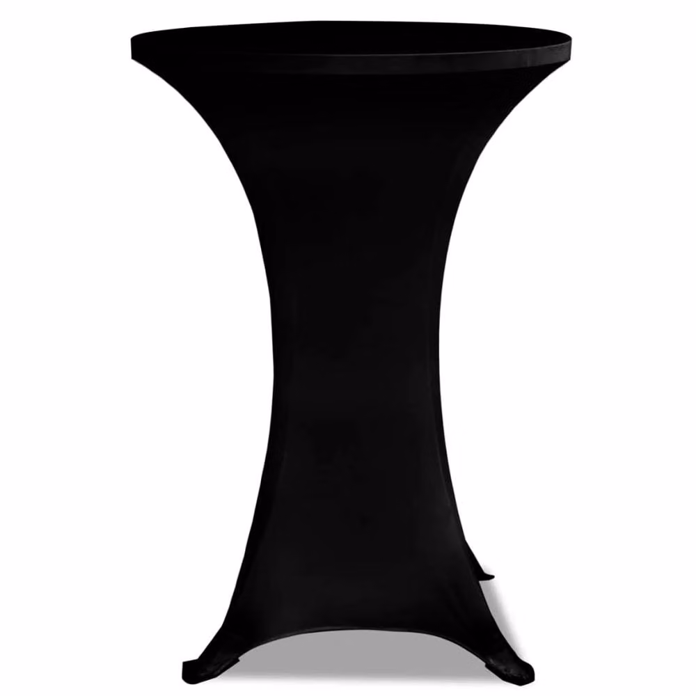Berkfield Home Black Stretch Round Standing Tablecloths, 2 Pack, Diameter: 60 cm – 3
