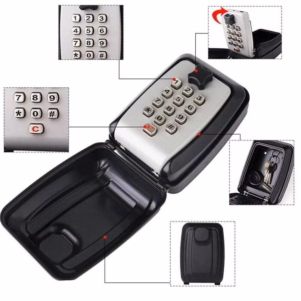 Nordara Combination Key Safe, Wall Mounted, Black and Multicolour – 2