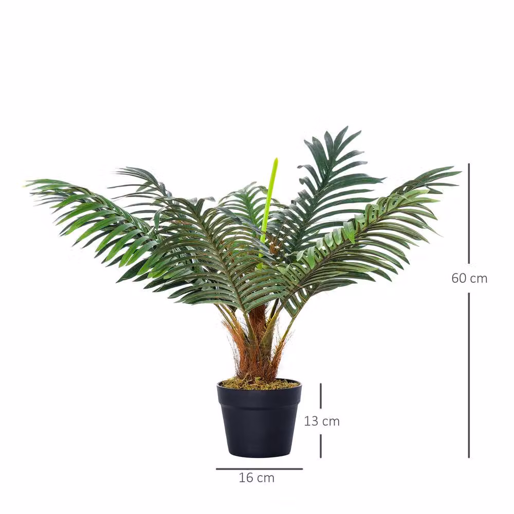STILVORA Green Artificial Palm Tree in Nursery Pot, Height: 60 cm – 4