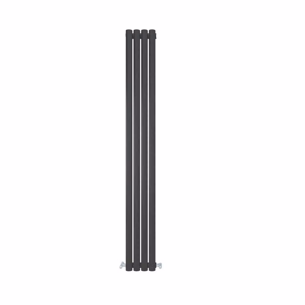 Banyetti Orva Anthracite Vertical Single Oval Column Radiator, H 180 x W 23.6 cm, Grey – 4