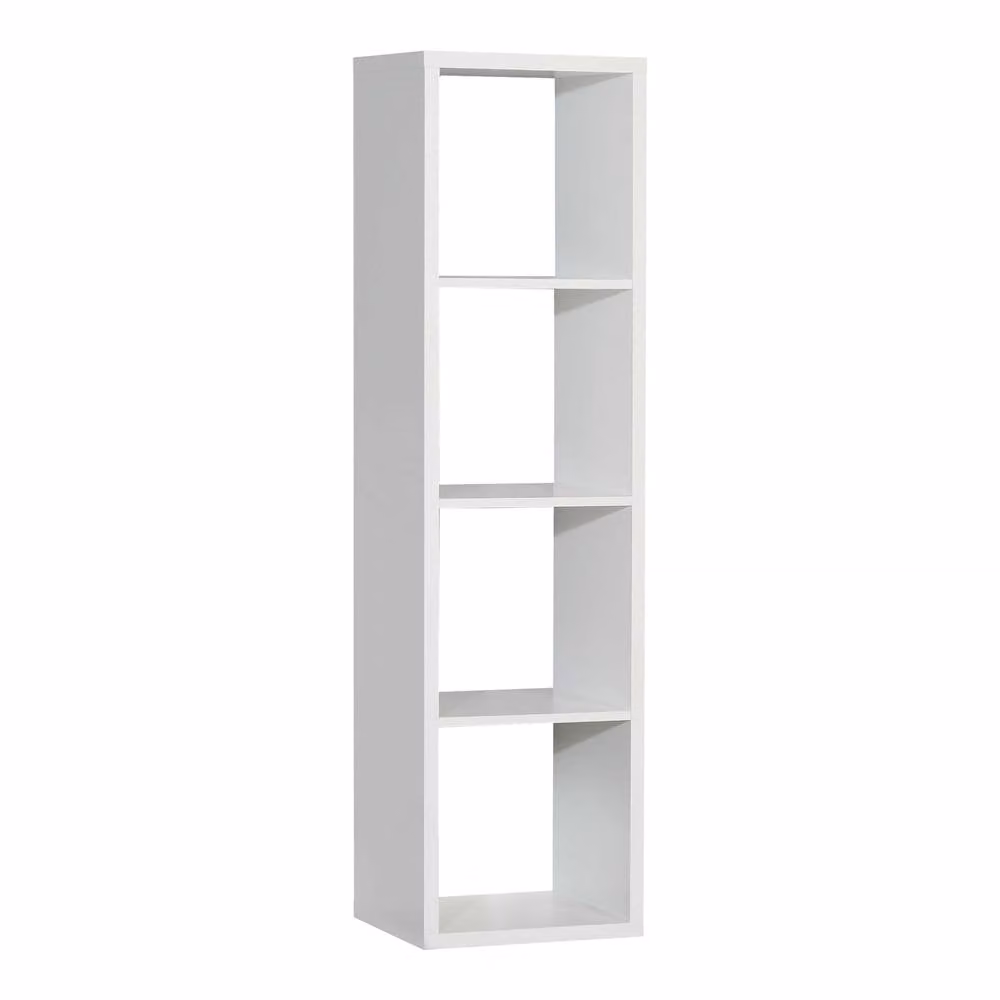 Wyld Haus Shanghai Matt White 4 Cube Wood Storage Unit with 4 Shelves – 3