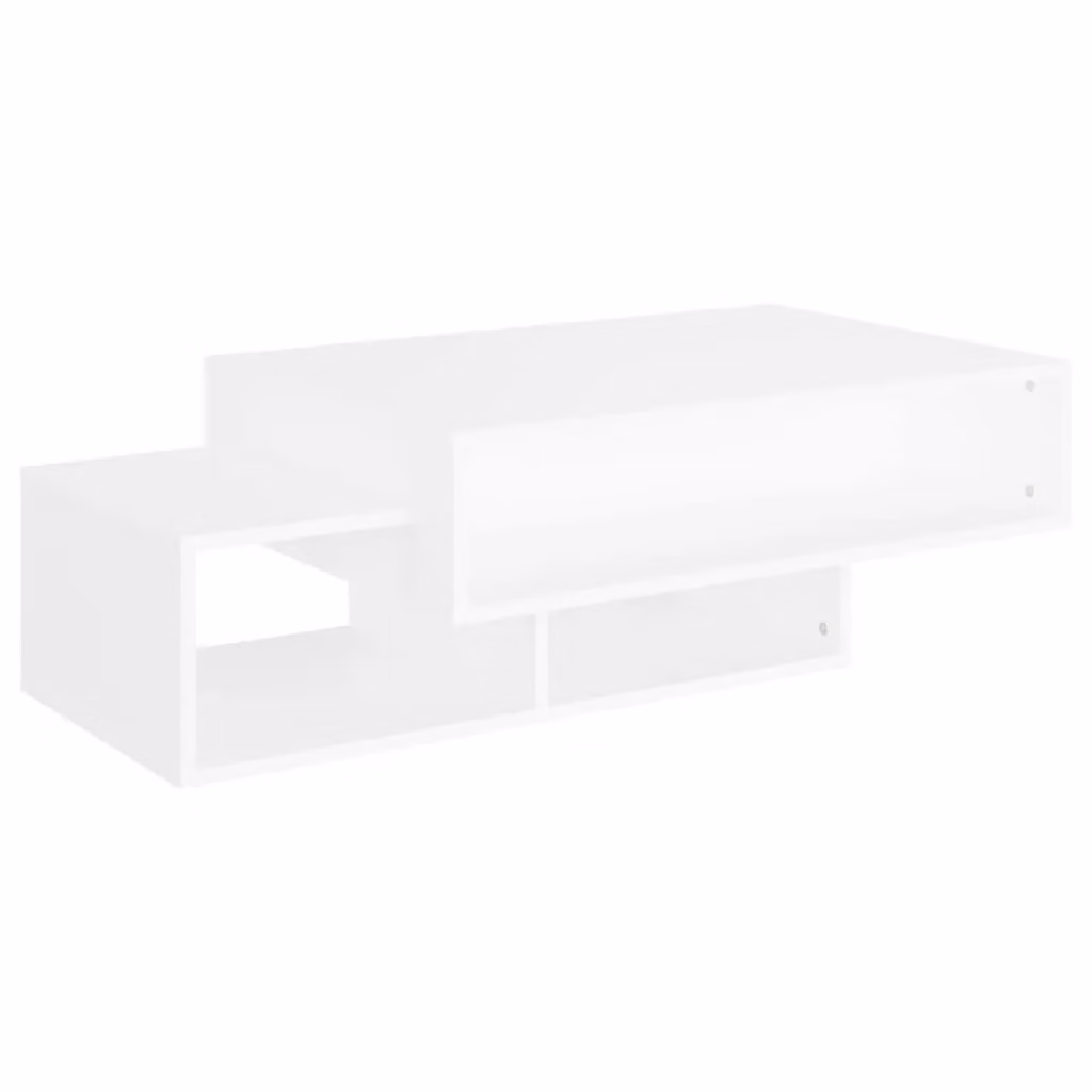 Berkfield Home Modern Rectangular Coffee Table in White, W/D/H: 105 x 55 x 32 cm – 2