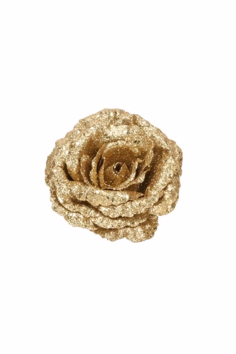KDMD Gold Glitter Rose with Clip, 2 Pack, Height: 18 cm – 2