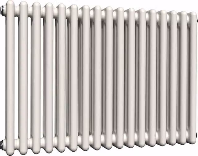 Lux Heat Horizontal 3 Column Radiator in Antique White, W: 78.5 cm, H: 60 cm