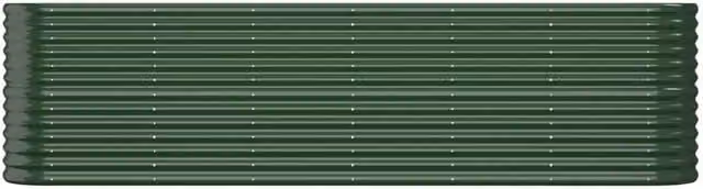 Berkfield Home Garden Powder-coated Steel Raised Bed in Green, W/D/H: 260 x 40 x 68 cm