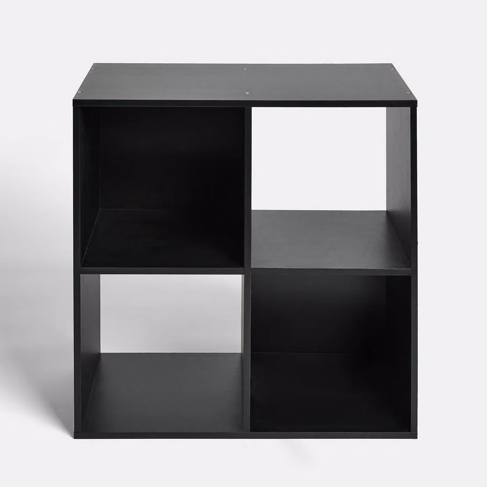 OHS Oslo 4 Cube Freestanding Storage Unit Bookcase in Matt Black – 3