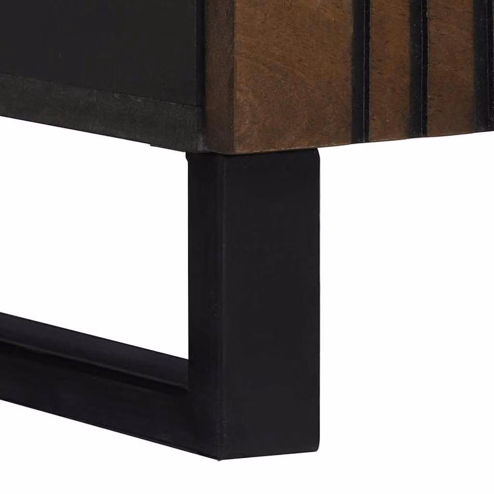 Berkfield Home Bedside Cabinet in Brown Solid Mango Wood, W/D/H: 50 x 33 x 60 cm – 5