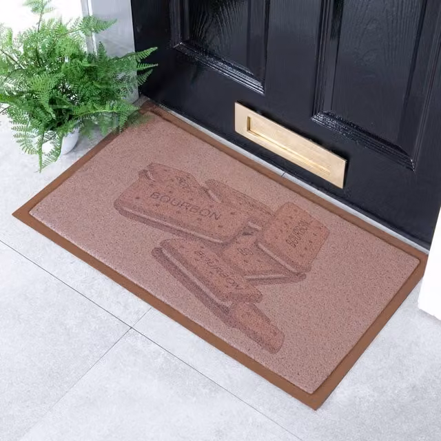 Artsy Mats Bourbons Brown Indoor/Outdoor Doormat, W/D/H: 70 x 40 cm