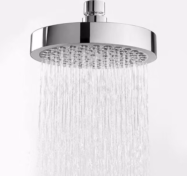 PAWNORA High Pressure Round Rain Overhead Shower Head Replacement in Silver and Chrome