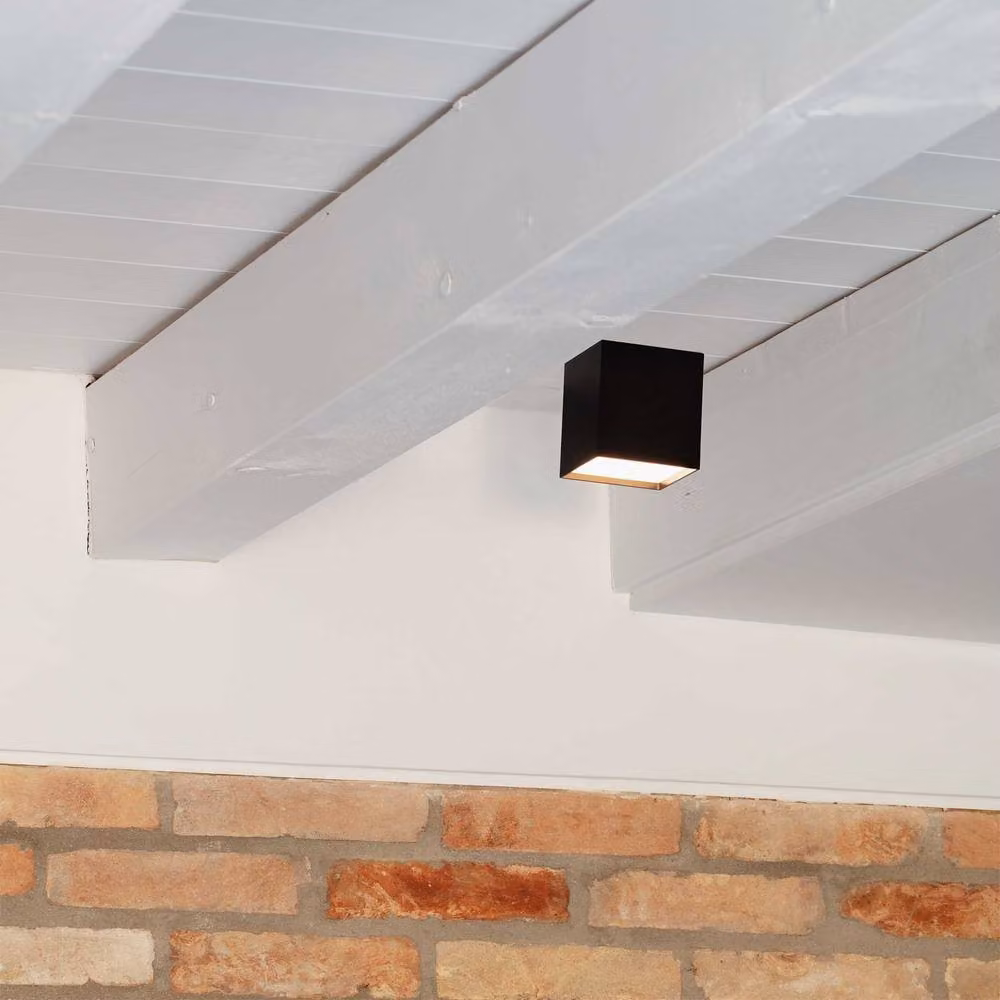 Netlighting Kubiko Integrated LED Surface Mounted Downlight, Black, 1100Lm, 3000K Warm White – 3