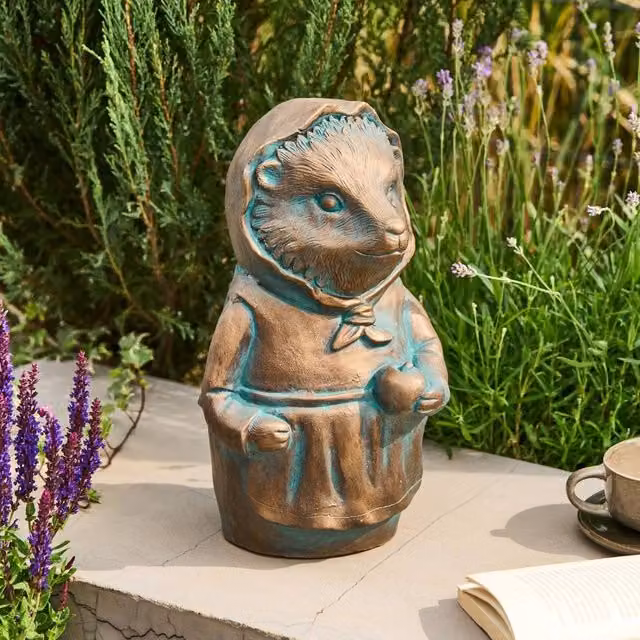 Wyld and Coco Brown Ceramic Hedgehog Figurine, Height: 37 cm