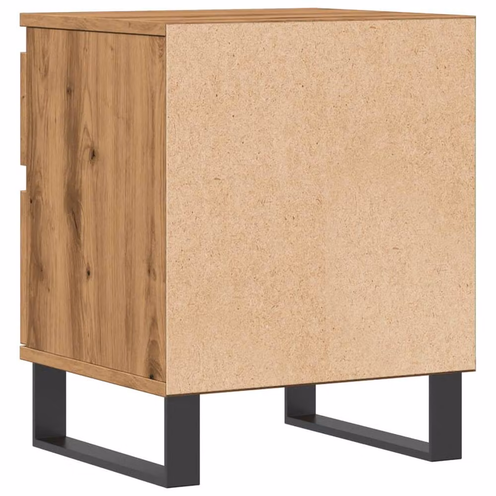 Berkfield Home Artisan Oak Bedside Cabinet in Brown, W/D/H: 40 x 35 x 50 cm – 5