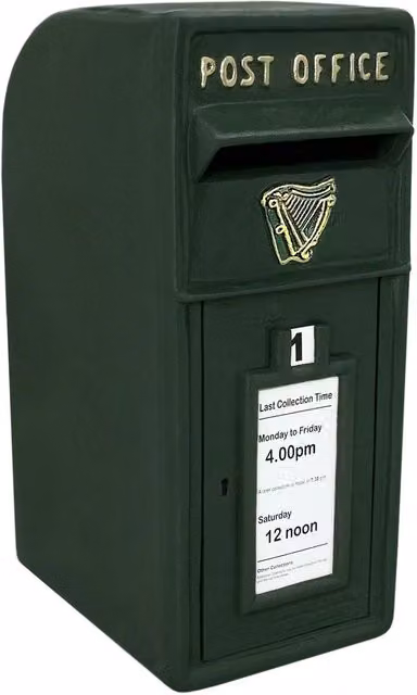 Monstershop Green Cast Iron Wall Mounted Irish Post Box – 1