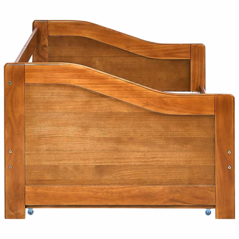 Berkfield Home Pull-out Sofa Bed Frame in Honey Brown Pinewood, W/D/H: 90 x 200 x 66 cm – 3