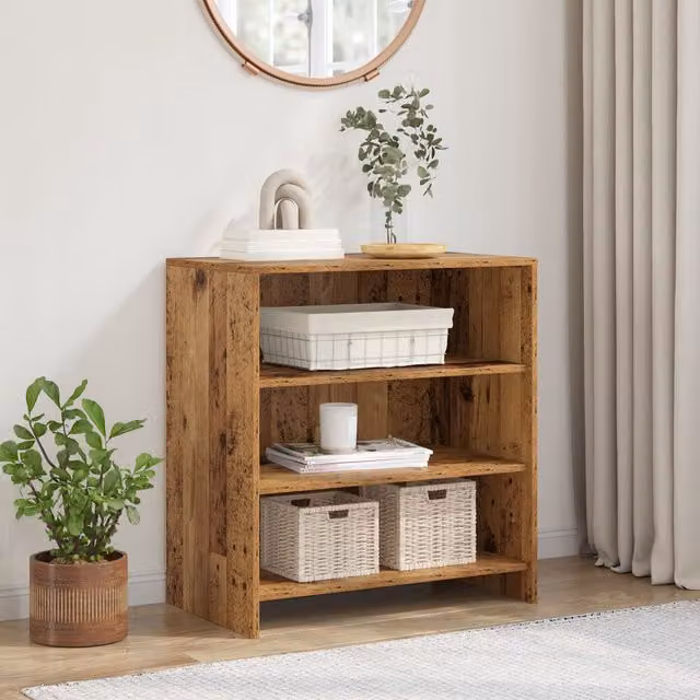 Berkfield Home Rustic Old Wood Sideboard in Brown, W/D/H: 70 x 41 x 75 cm – 1