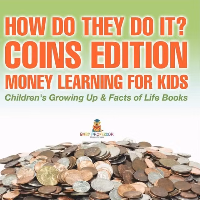 Baby Professor How Do They Do It? Coins Edition Money Learning Book for Kids in Orange and Multicolour