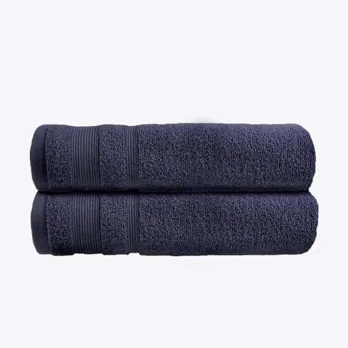 Allure Bath Fashions Blue Cotton Towel Set, Pack of 2, W: 70 cm, L: 120 cm