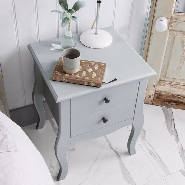Noa and Nani Modern Grey Side Table Chest with 2 Drawers