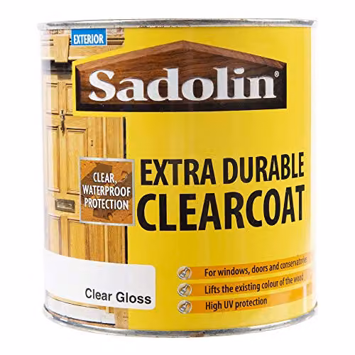 Sadolin Extra Durable Weatherproof Clearcoat Gloss Transparent Wood Finish, 1 l – 1