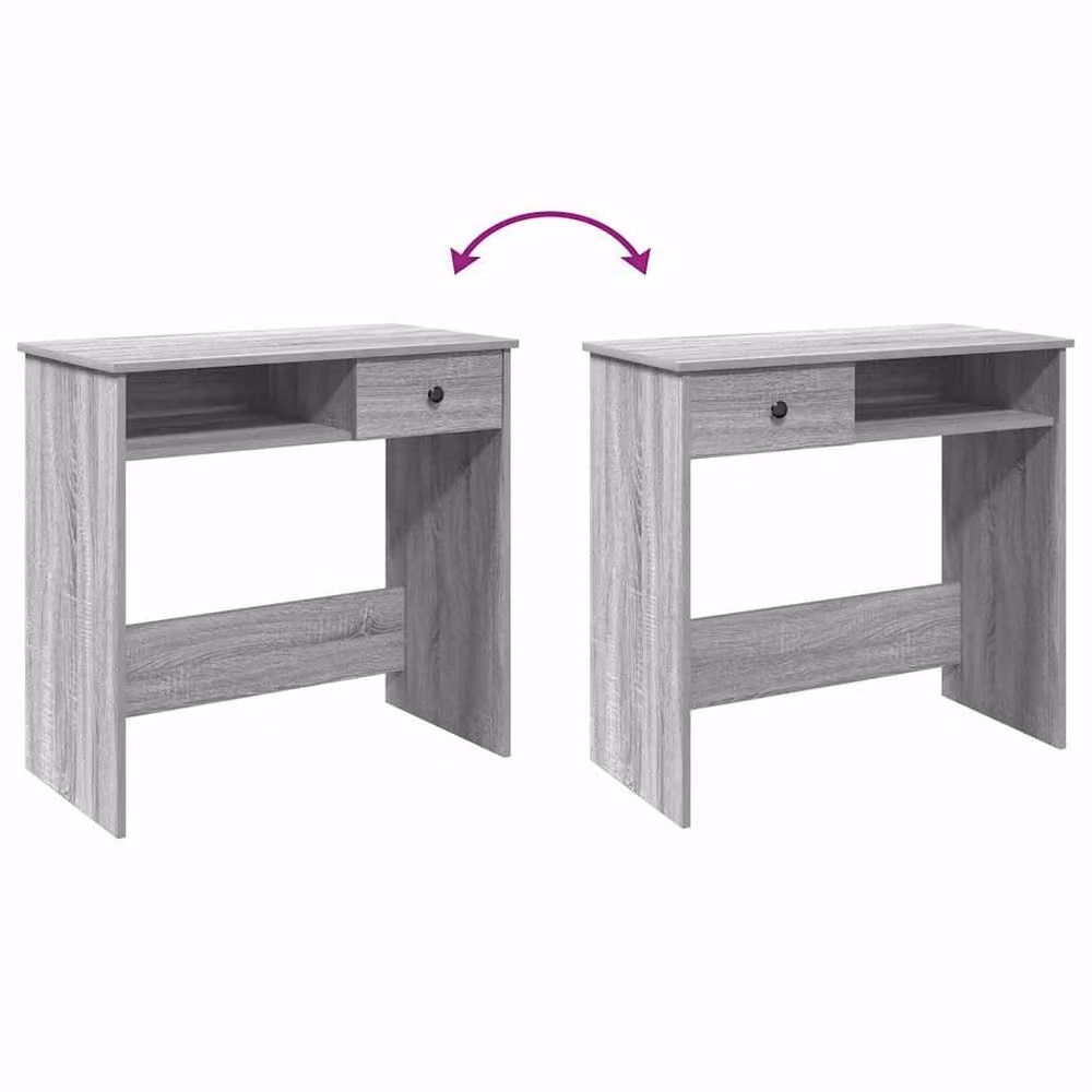 Berkfield Home Modern Grey Writing Desk, W/D/H: 80 x 40 x 75 cm – 4