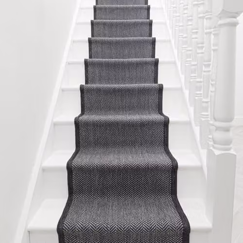 runrug Indoor/Outdoor Stair Runner Rug in Midnight Illusion, W: 60 cm, L: 690 cm – 2