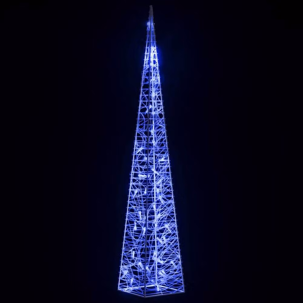 Berkfield Home Blue Acrylic Decorative LED Light Cone, Height: 90 cm – 3