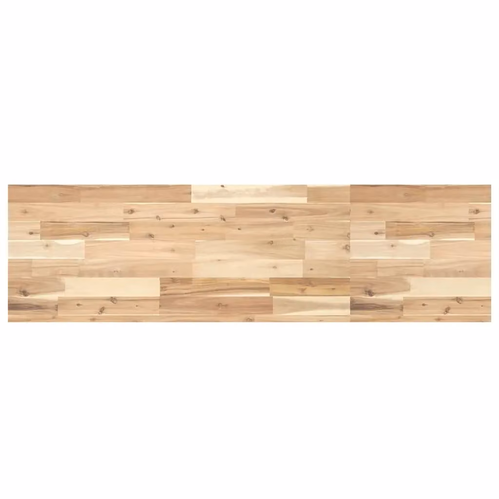Berkfield Home Floating Shelf in Brown Untreated Solid Acacia Wood, W/D/H: 160 x 40 x 4 cm
