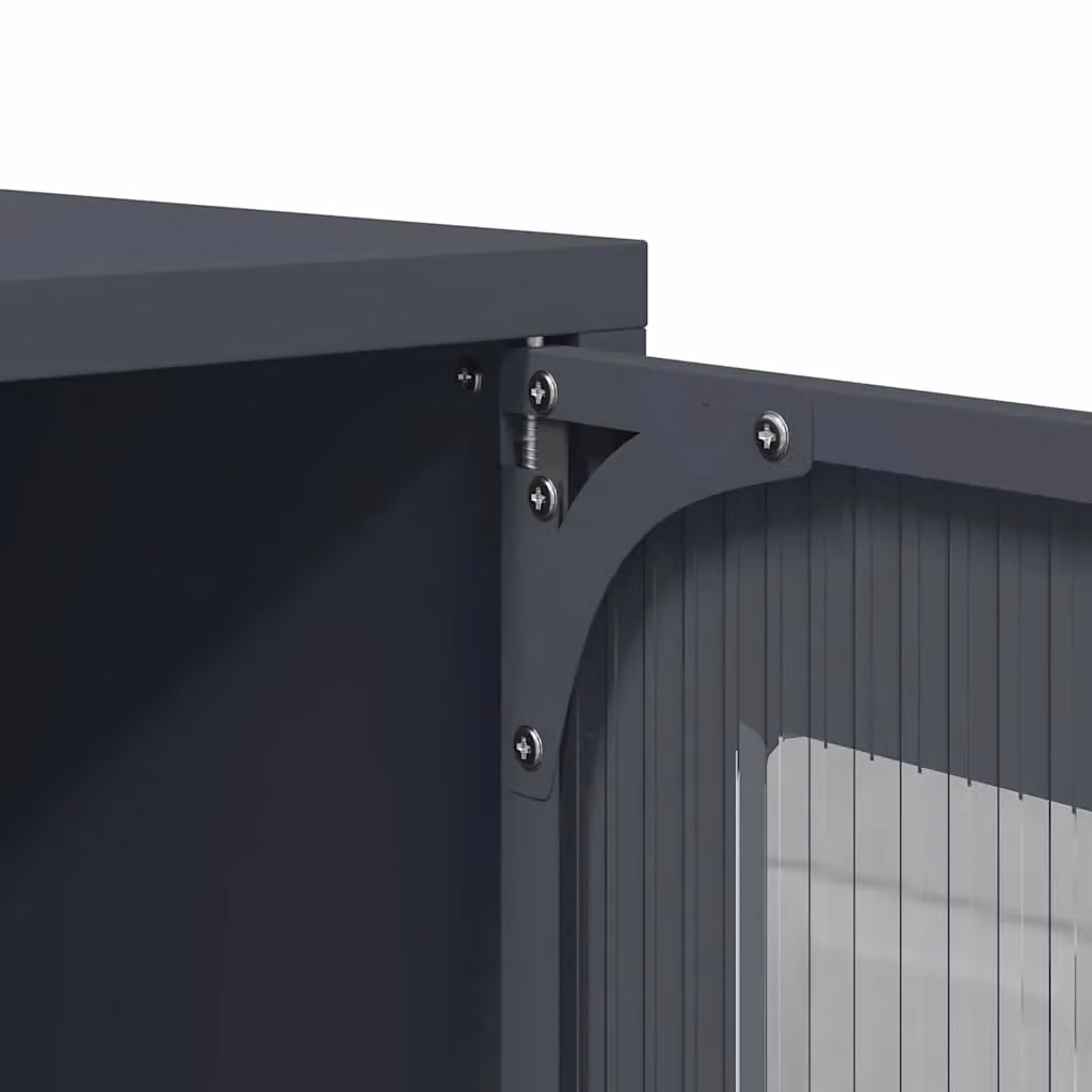 Berkfield Home Anthracite Bedside Cabinet in Matt Cold-rolled Steel W/D/H: 36 x 39 x 60.5 cm – 5