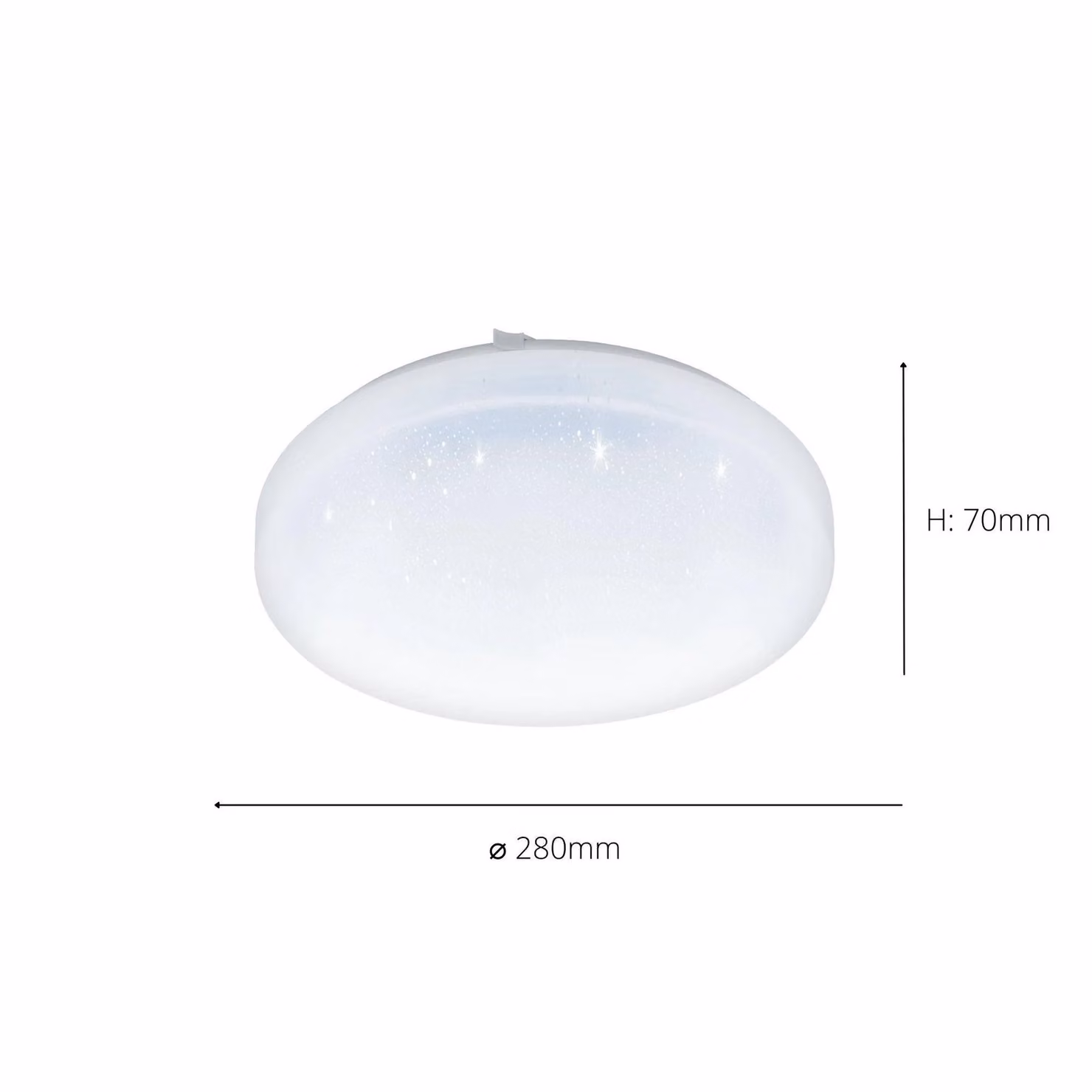 Eglo Frania-S LED Ceiling Light, White Metal and Plastic with Crystal Effect, Diameter: 28 cm – 2