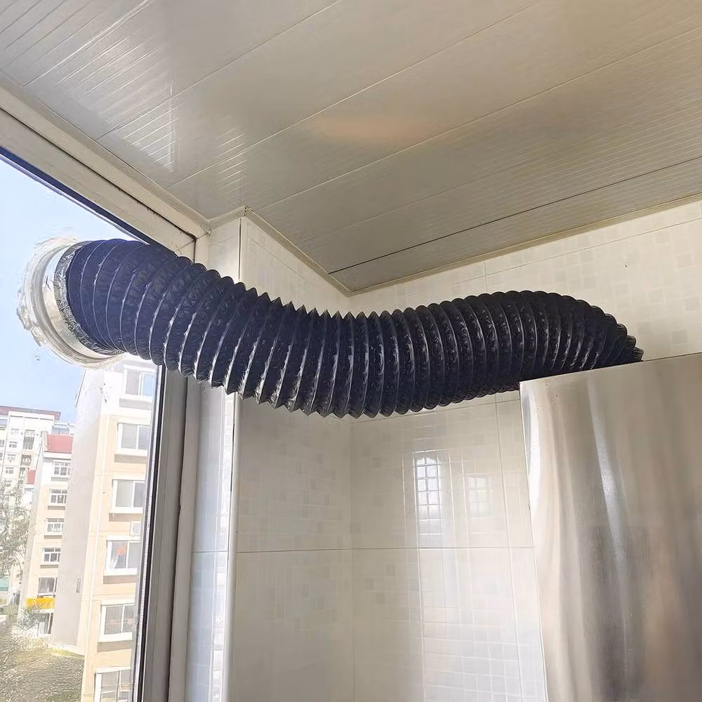 SPETLEK 4-in-1 Flexible Aluminium and PVC Ventilation Air Ducting Pipe, Black, Diameter: 100 mm, Length: 10 m – 5