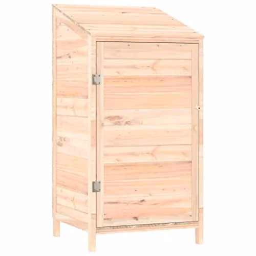 vidaXL Rustic Brown Solid Wood Fir Garden Shed Tall Cabinet W/D/H: 55 x 52 x 112 cm – 1