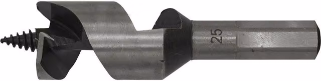Loops Silver Hardened Auger Wood Drill Bit with Hexagonal Shank, Diameter: 25 mm – 1