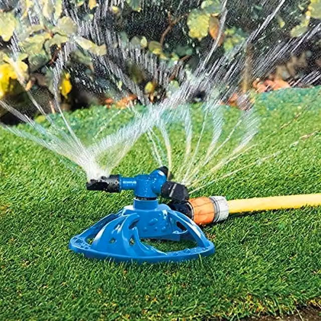 UMKYTOYS Rotating Garden Water Sprinkler Toy for Kids, Blue