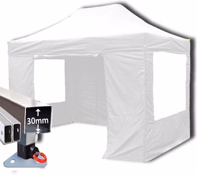 Trader Max 3 x 4.5m Instant Pop Up Gazebo with Window, White
