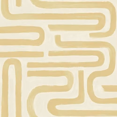 Holden Decor Brushed Geo Geometric Style Wallpaper in Ochre