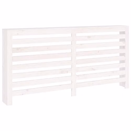 vidaXL White Lacquered Pine Radiator Cover W/D/H: 169 x 19 x 84 cm – 1