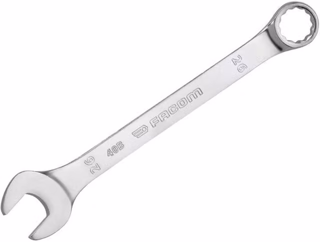 Facom Slim Metric Combination Spanner, 26mm, Steel, Silver