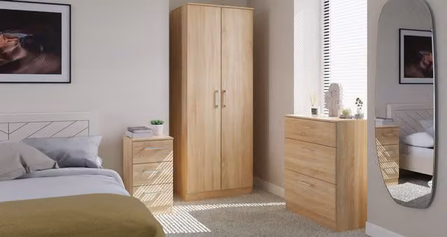Swift Devon 3 Piece Bedroom Set in Bardolino Oak – 1