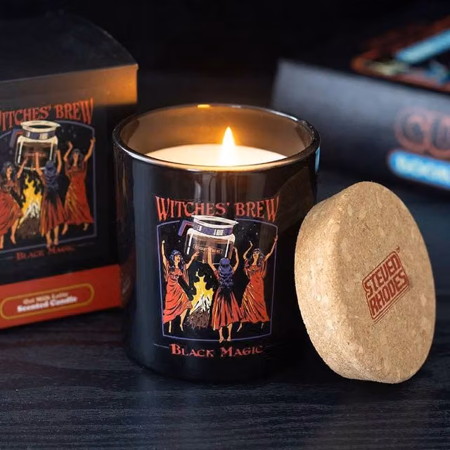 Uniqueful Witches' Brew Oat Milk Latte Candle by Steven Rhodes, Black, 1 Pack