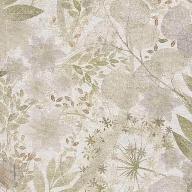 Erismann Secret Grove Green Botanical Floral Vinyl Wallpaper