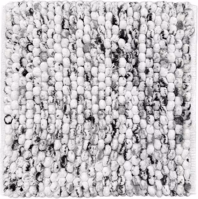 Allure Bath Fashions Marl Chunky Bobble Square Bath Mat, Non-Slip and Quick-Drying, Dark Grey, W/D/H: 50 x 50 x 1 cm