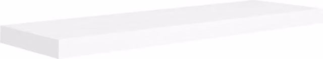 Berkfield Home White Floating Wall Shelf, W: 80 cm, D: 23.5 cm, H: 3.8 cm