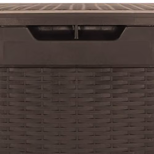 vidaXL Brown Plastic Garden Storage Box W/D/H: 119 x 48 x 60 cm – 4