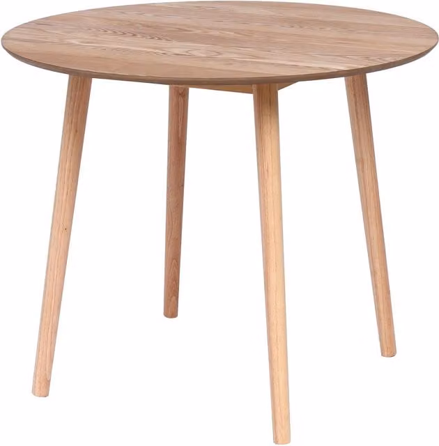 Nordlys Round Scandinavian Design Wood Dining Table in Brown Walnut – 1