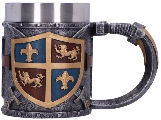 Nemesis Now Heraldic Tankard Mug in Blue, Red, Gold and Multicolour, Height: 12 cm