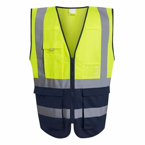 Regatta Men's Hi-Vis Polyester Vest in Yellow and Blue, Size S, EN ISO 20471 Compliant – 1